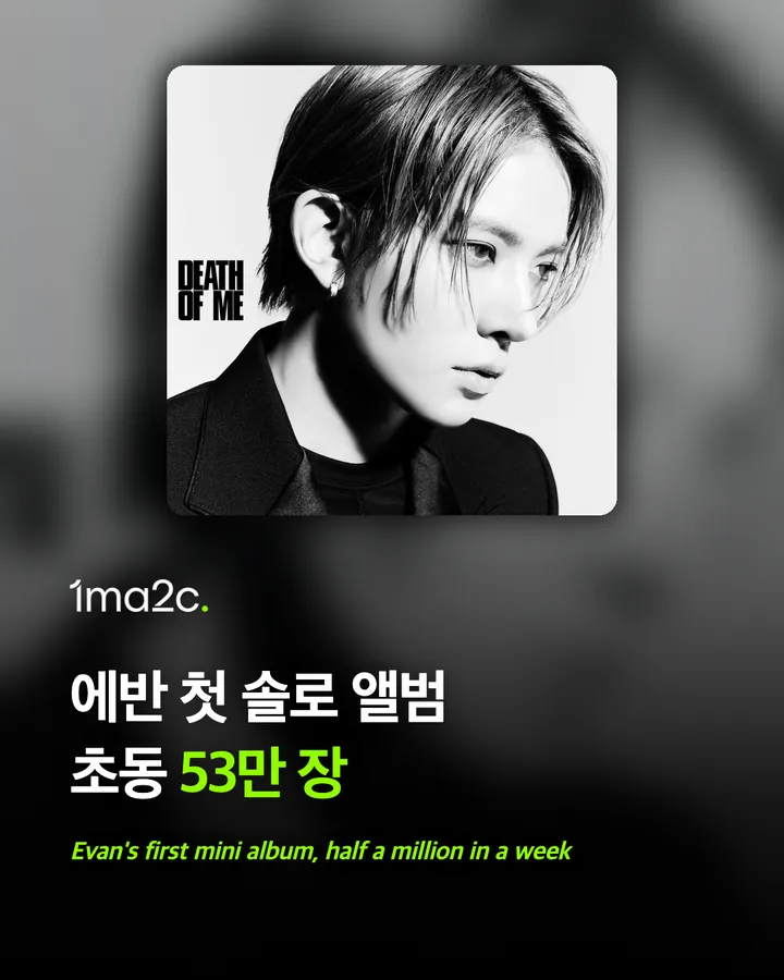 에반 'DEATH OF ME', 초동 53만 장 카드 1