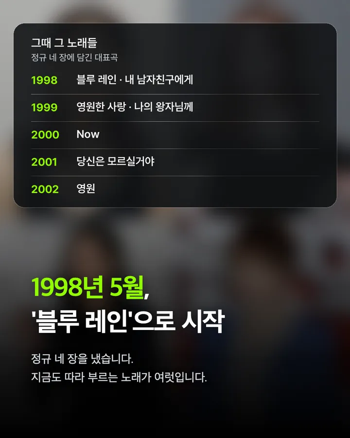 핑클, 21년 만의 완전체 활동 재개 카드 5