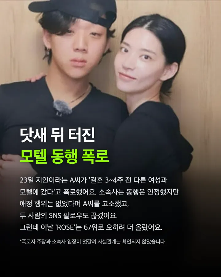 양홍원 'ROSE' 역주행, 사생활 논란 영향 카드 6